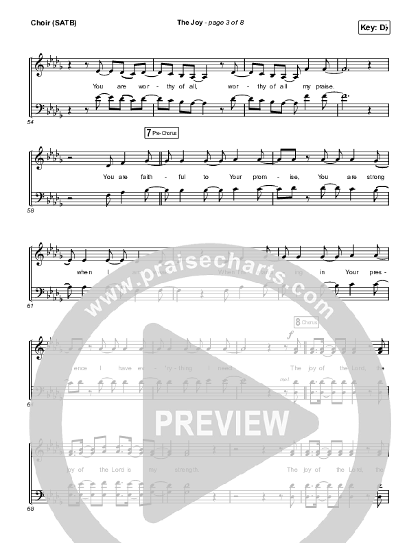 The Joy (Live) Choir Sheet (SATB) (The Belonging Co / Andrew Holt)