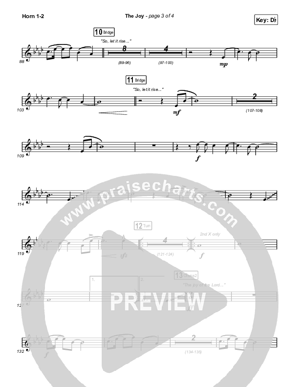 The Joy (Live) French Horn 1,2 (The Belonging Co / Andrew Holt)