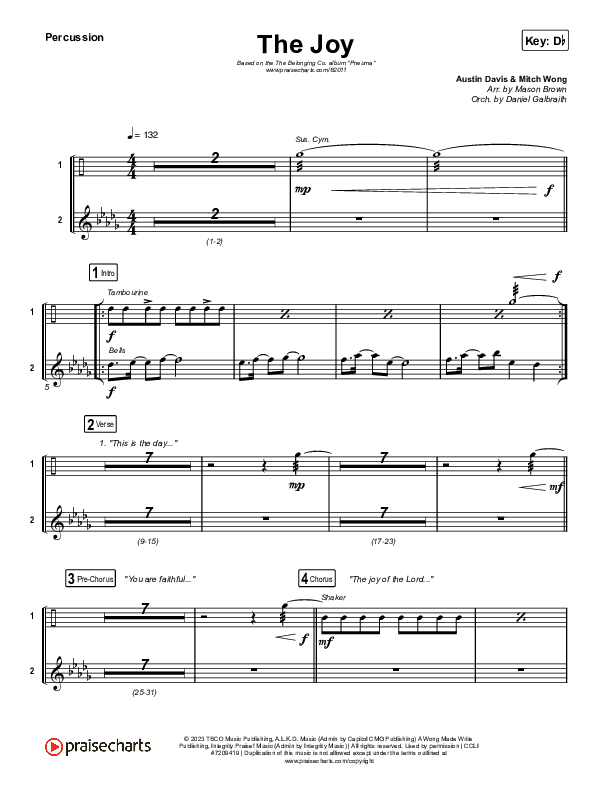 The Joy (Live) Percussion (The Belonging Co / Andrew Holt)