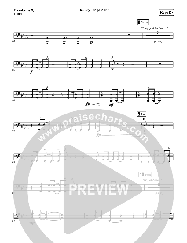 The Joy (Live) Trombone 3/Tuba (The Belonging Co / Andrew Holt)