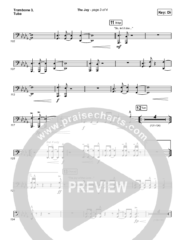 The Joy (Live) Trombone 3/Tuba (The Belonging Co / Andrew Holt)