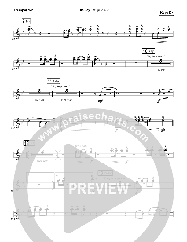 The Joy (Live) Trumpet 1,2 (The Belonging Co / Andrew Holt)