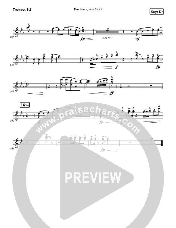 The Joy (Live) Trumpet 1,2 (The Belonging Co / Andrew Holt)