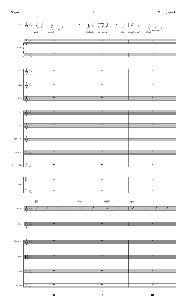 Spirit Speak (Choral Anthem SATB) Conductor's Score (Lifeway Choral / Arr. Dennis Allen)