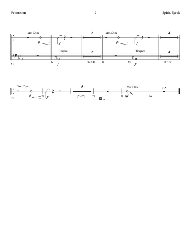 Spirit Speak (Choral Anthem SATB) Percussion (Lifeway Choral / Arr. Dennis Allen)