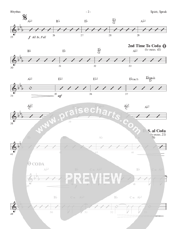 Spirit Speak (Choral Anthem SATB) Lead Melody & Rhythm (Lifeway Choral / Arr. Dennis Allen)