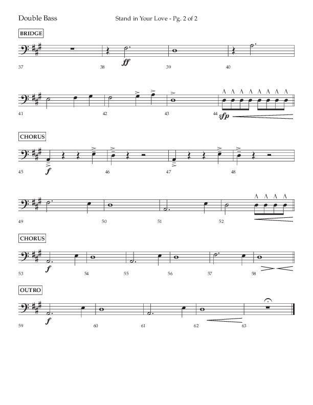 Stand In Your Love (Choral Anthem SATB) Double Bass (Lifeway Choral / Arr. David Wise / Orch. David Shipps)