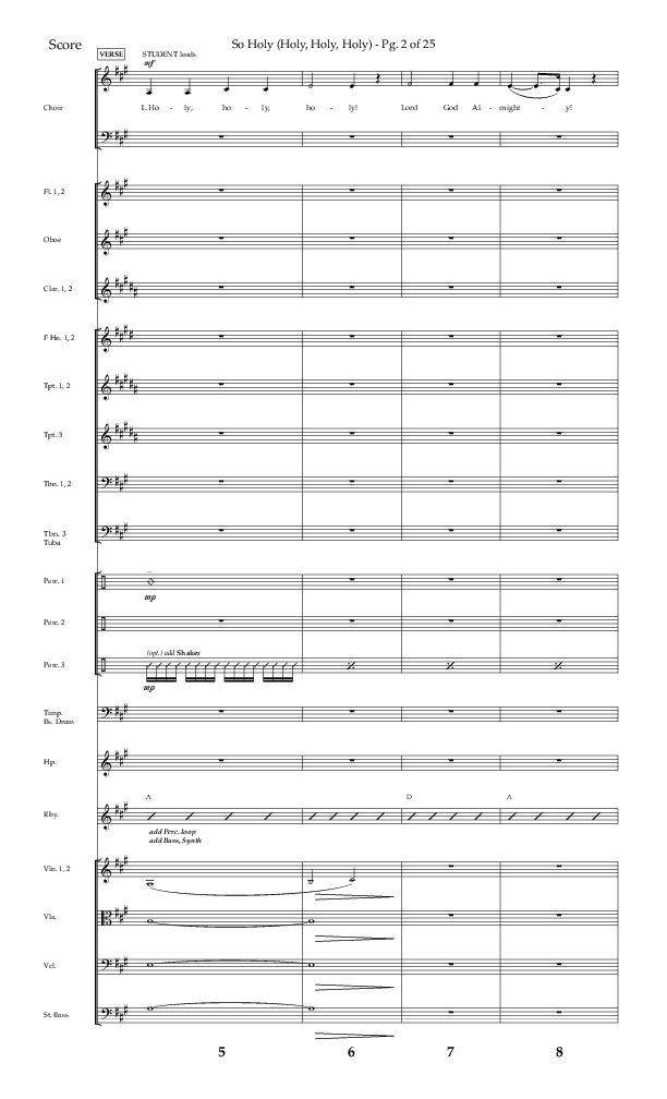 So Holy (Holy Holy Holy) (Choral Anthem SATB) Orchestration (Lifeway Choral / Arr. John Bolin / Orch. Cliff Duren)