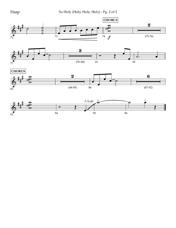 So Holy (Holy Holy Holy) (Choral Anthem SATB) Harp (Lifeway Choral / Arr. John Bolin / Orch. Cliff Duren)