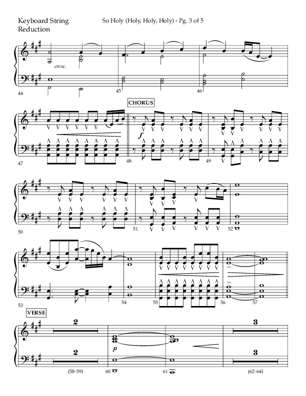 So Holy (Holy Holy Holy) (Choral Anthem SATB) String Reduction (Lifeway Choral / Arr. John Bolin / Orch. Cliff Duren)