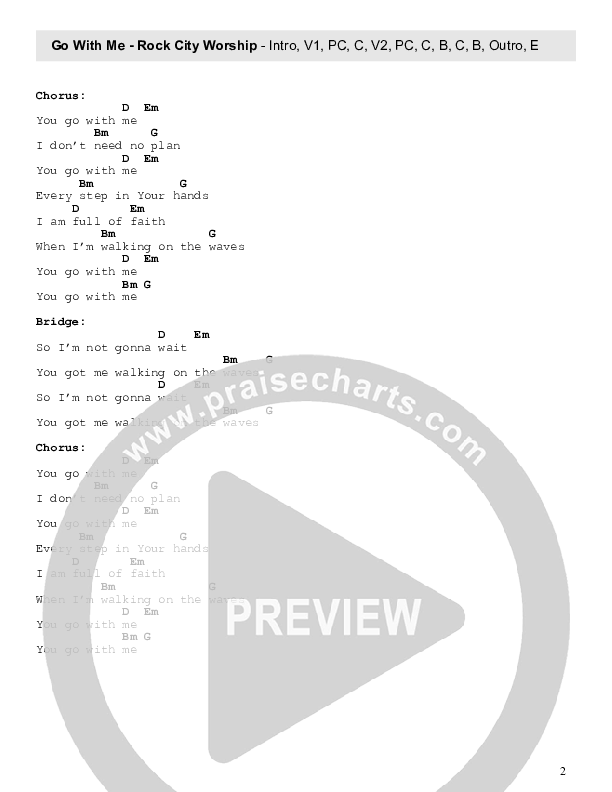 Go With Me Chord Chart (Rock City Worship)
