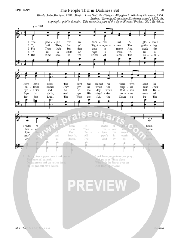 Songs Of Thankfulness And Praise Hymn Sheet (SATB) (Traditional Hymn)