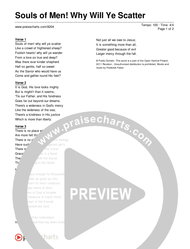 Souls of Men! Why Will Ye Scatter Lyrics (Traditional Hymn)