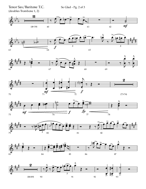 So Glad with Love Lifted Me (Choral Anthem SATB) Tenor Sax/Baritone T.C. (Lifeway Choral / Arr. Bradley Knight)
