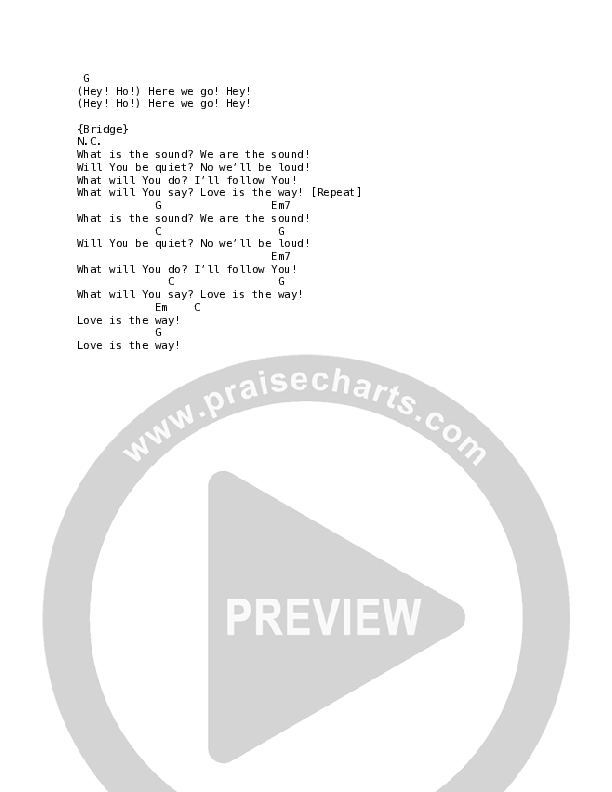 The Sound Chord Chart (Vineyard Kids)