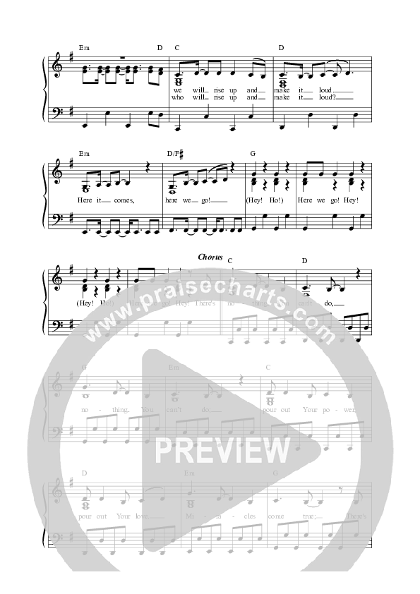 The Sound Lead Sheet Melody (Vineyard Kids)