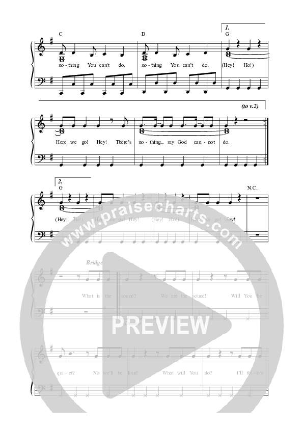 The Sound Lead Sheet Melody (Vineyard Kids)