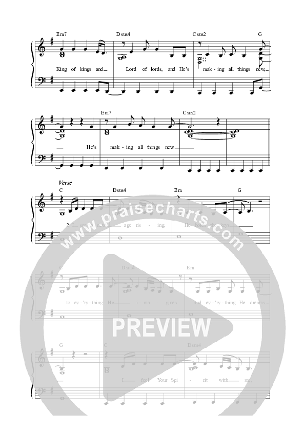 White Horse Lead Sheet Melody (Vineyard Kids)