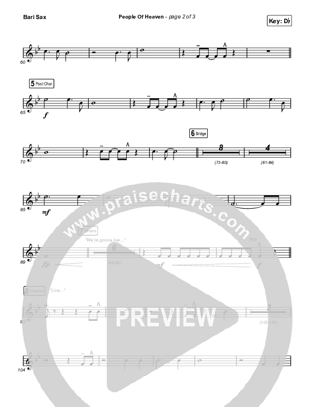 People Of Heaven Bari Sax (Phil Wickham / Brandon Lake)