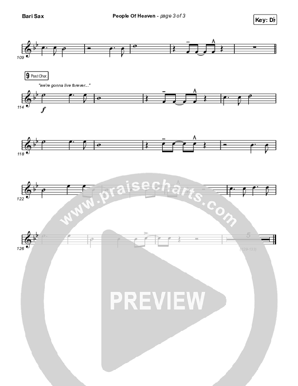 People Of Heaven Bari Sax (Phil Wickham / Brandon Lake)