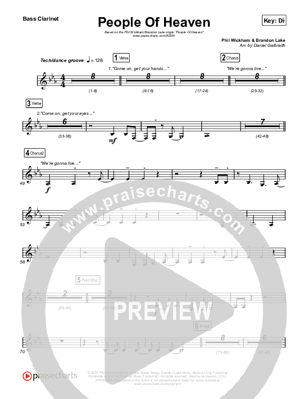 People Of Heaven Bass Clarinet (Phil Wickham / Brandon Lake)