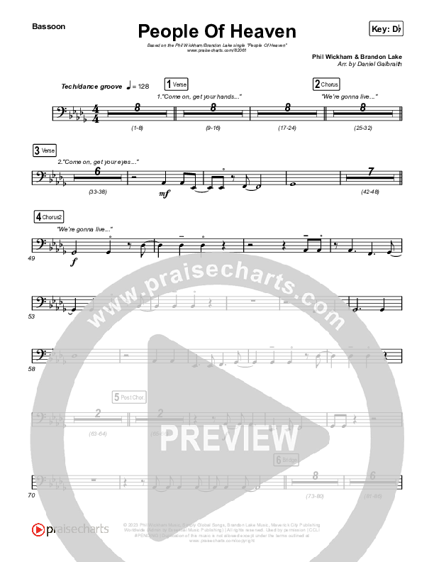 People Of Heaven Bassoon (Phil Wickham / Brandon Lake)