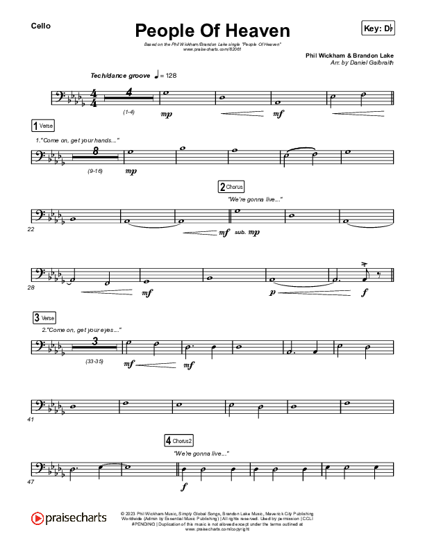 People Of Heaven Cello (Phil Wickham / Brandon Lake)