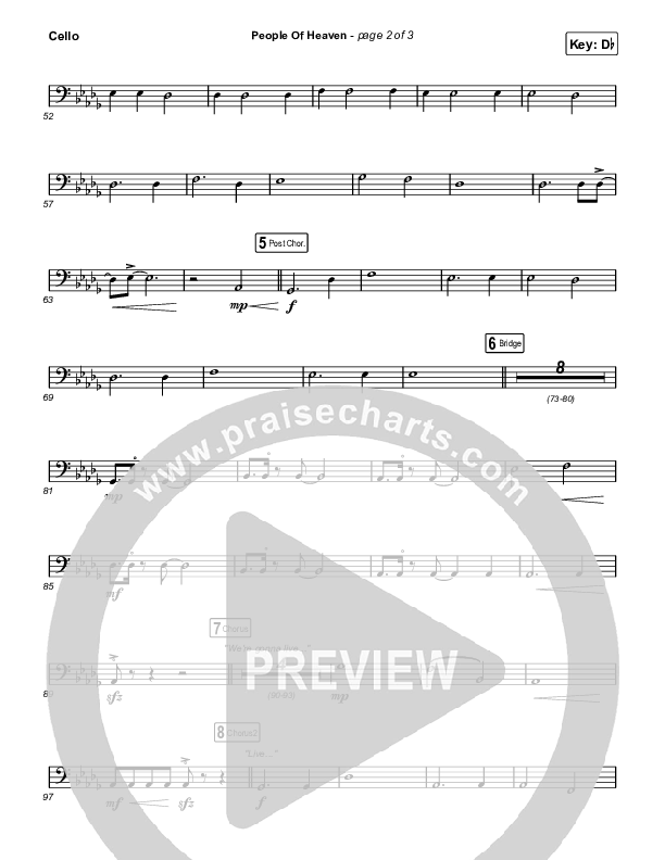 People Of Heaven Cello (Phil Wickham / Brandon Lake)