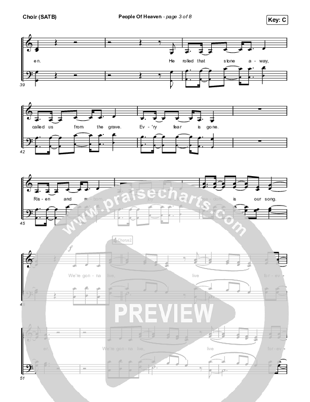 People Of Heaven Choir Sheet (SATB) (Phil Wickham / Brandon Lake)
