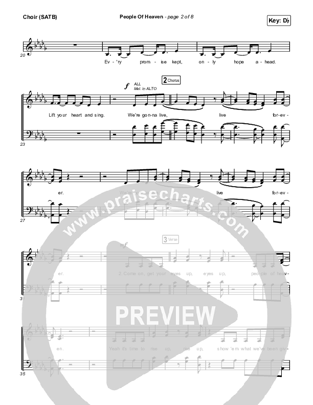 People Of Heaven Choir Sheet (SATB) (Phil Wickham / Brandon Lake)