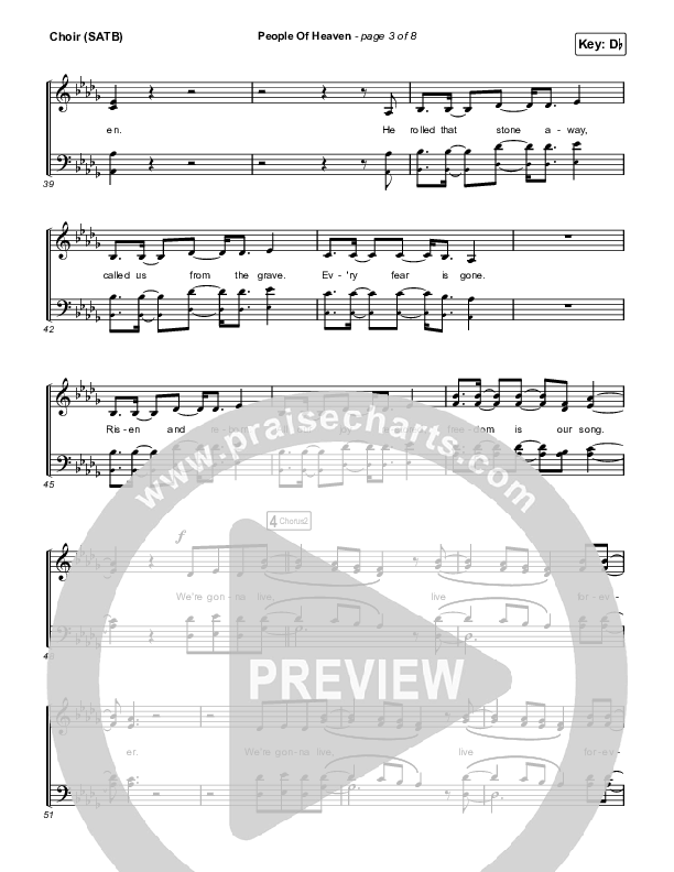 People Of Heaven Choir Sheet (SATB) (Phil Wickham / Brandon Lake)