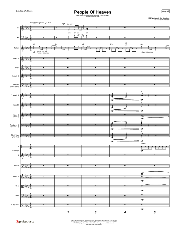 People Of Heaven Conductor's Score (Phil Wickham / Brandon Lake)