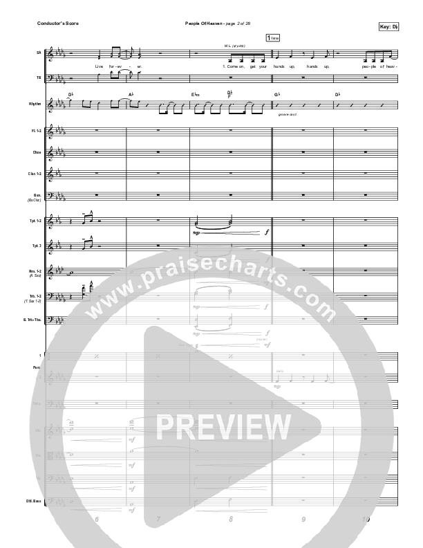 People Of Heaven Conductor's Score (Phil Wickham / Brandon Lake)
