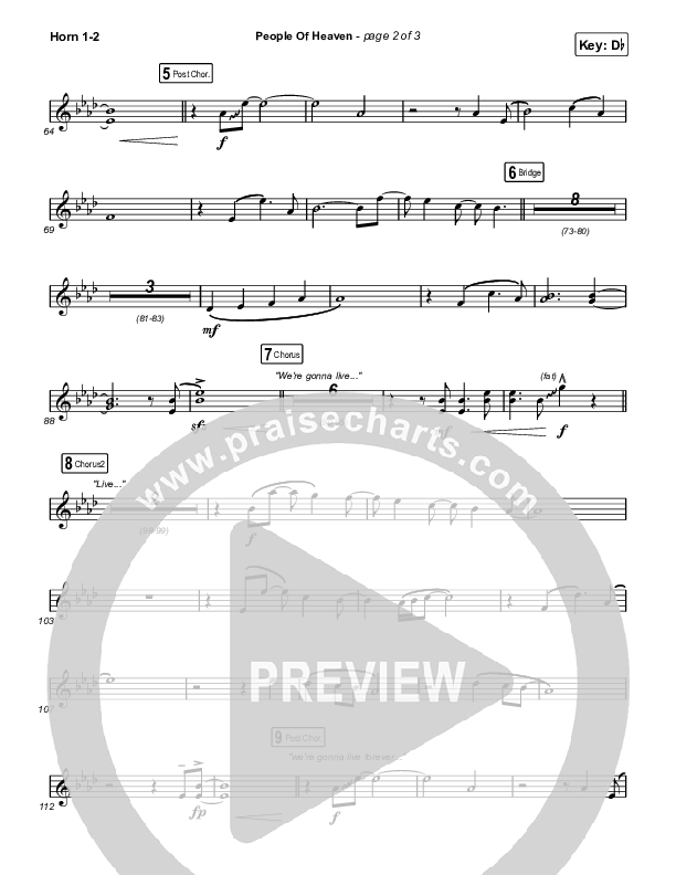 People Of Heaven French Horn 1,2 (Phil Wickham / Brandon Lake)