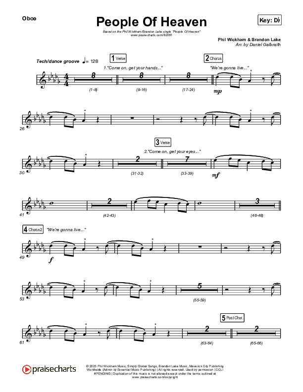 People Of Heaven Oboe (Phil Wickham / Brandon Lake)