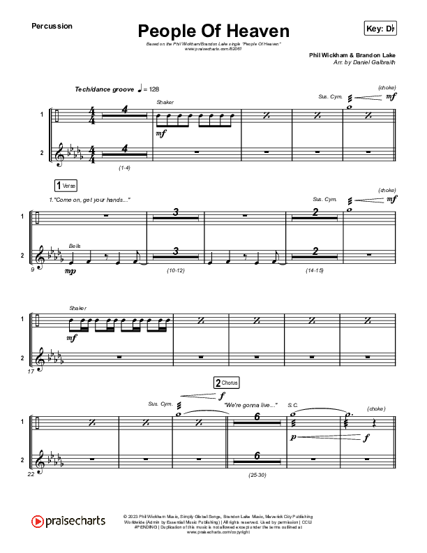 People Of Heaven Percussion (Phil Wickham / Brandon Lake)