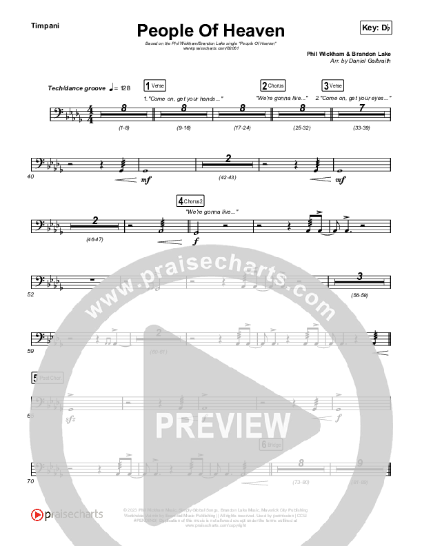 People Of Heaven Timpani (Phil Wickham / Brandon Lake)