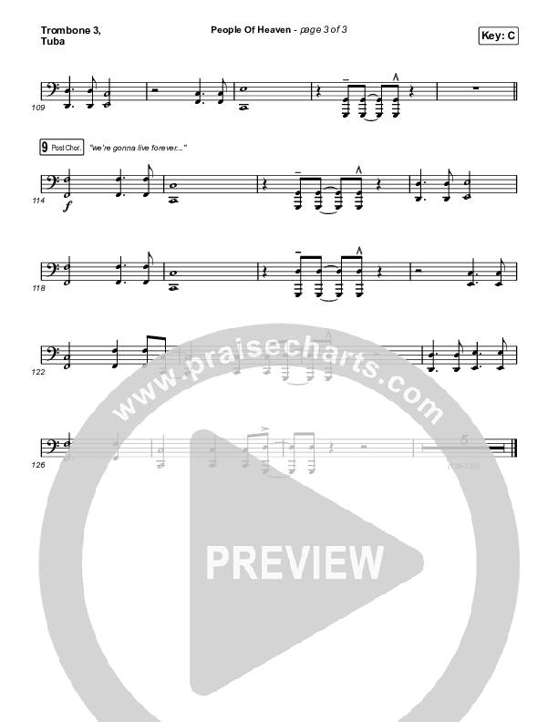 People Of Heaven Trombone 3/Tuba (Phil Wickham / Brandon Lake)