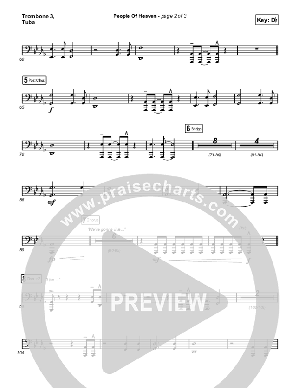 People Of Heaven Trombone 3/Tuba (Phil Wickham / Brandon Lake)