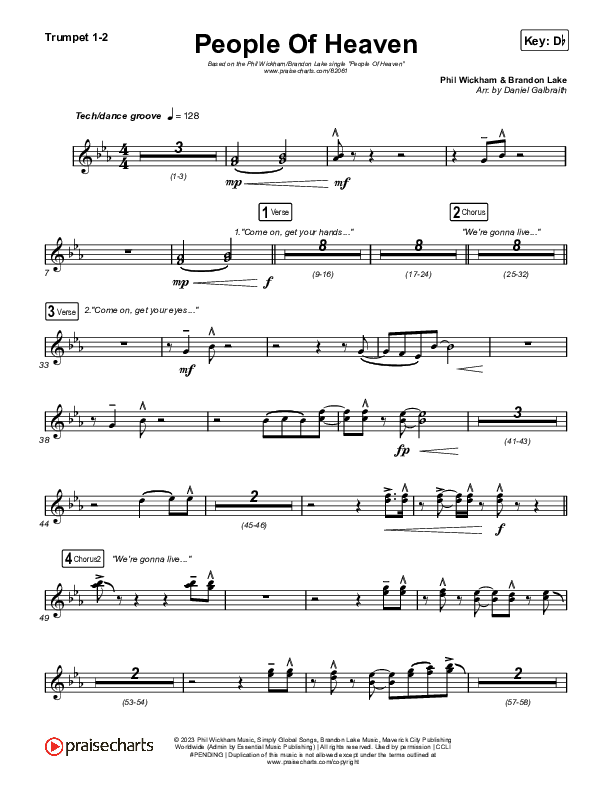 People Of Heaven Trumpet 1,2 (Phil Wickham / Brandon Lake)