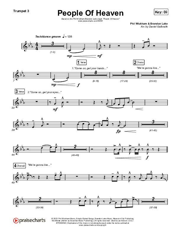 People Of Heaven Trumpet 3 (Phil Wickham / Brandon Lake)