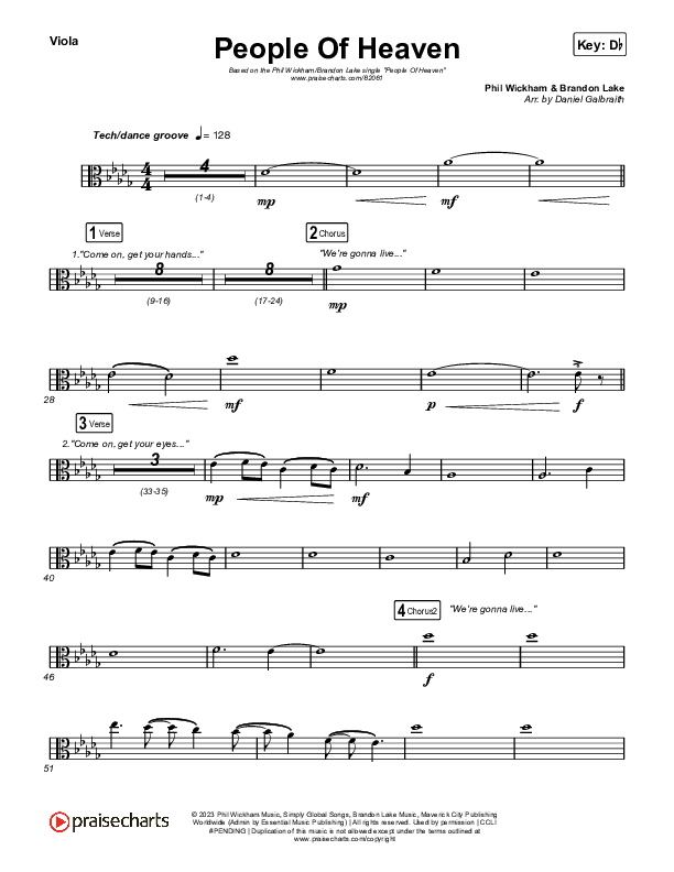 People Of Heaven Viola (Phil Wickham / Brandon Lake)