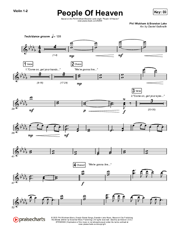 People Of Heaven String Pack (Phil Wickham / Brandon Lake)