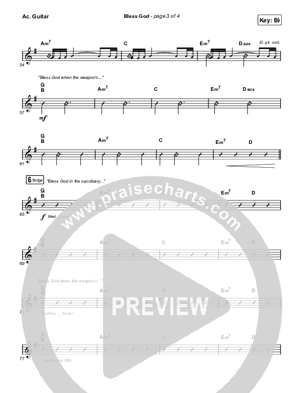 Bless God (Live) Acoustic Guitar (Cody Carnes)