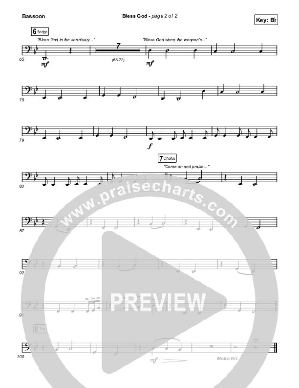 Bless God (Live) Bassoon (Cody Carnes)