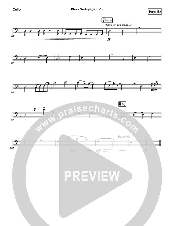 Bless God (Live) Cello (Cody Carnes)