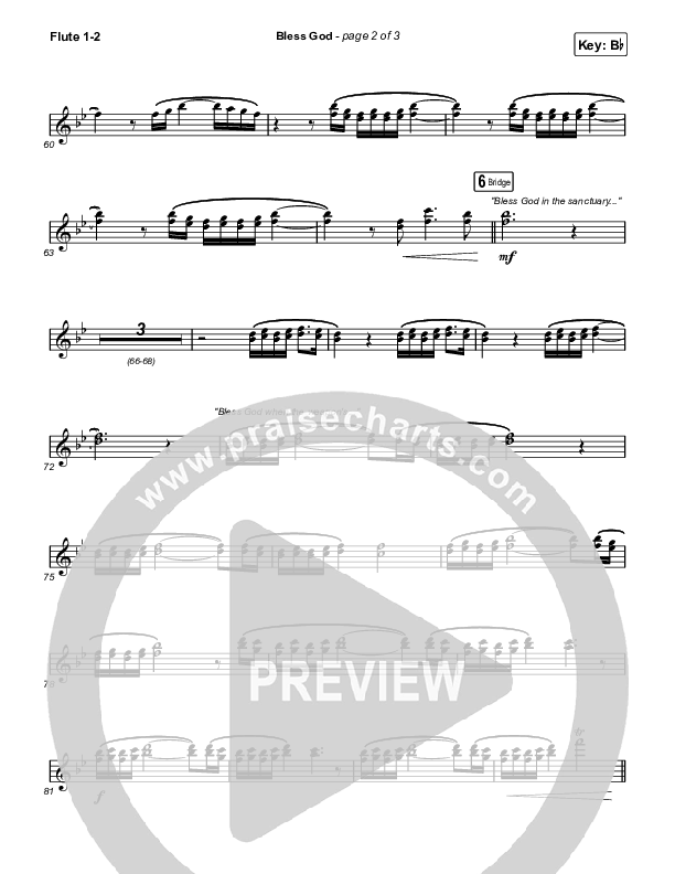 Bless God (Live) Flute 1,2 (Cody Carnes)