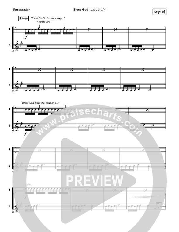 Bless God (Live) Percussion (Cody Carnes)