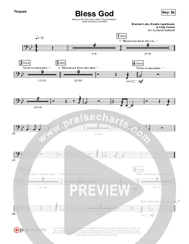 Bless God (Live) Timpani (Cody Carnes)