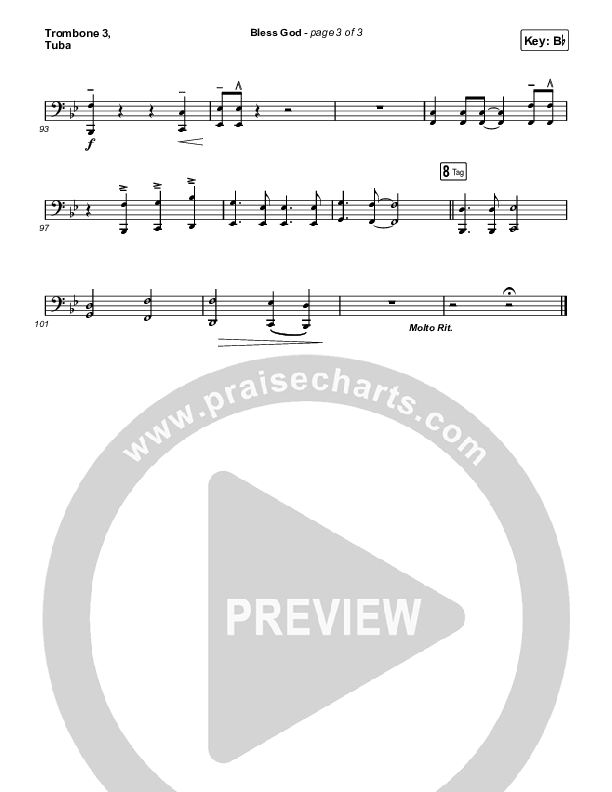 Bless God (Live) Trombone 3/Tuba (Cody Carnes)